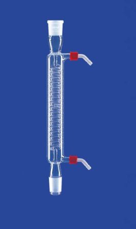 Spirálkondenzátor GL menettel, foglalat/Csiszolat kúp NS 29/32, köpenyhossz 250 mm, hűtőfelület 500 cm?, DURAN® csőből készült