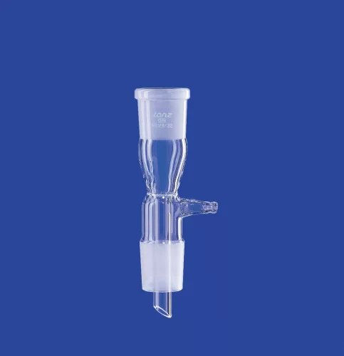 Vevőadapter, egyenes, GL 18 menettel, Csiszolat aljzat/Csiszolat kúp NS 24/29, DURAN® cső