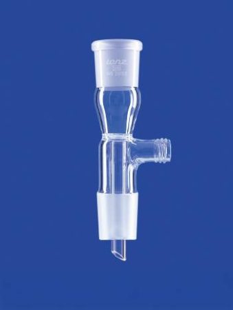 Vevőadapter, egyenes, GL 18 menettel, Csiszolat aljzat/Csiszolat kúp NS 29/32, DURAN® csőből
