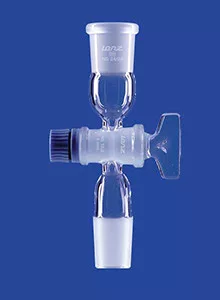 csatlakozó elzárócsappal, Csiszolat kúp NS 29/32, Csiszolat aljzat NS 29/32, furat 8 mm, DURAN® cső