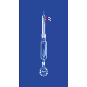   Extractor a Knöfler-Böhm szerint,Extraktor 150 ml, Dimroth kondenzátorral NS45/40 GL 14 menettel, lombik 250 ml, DURAN , lombik DURAN