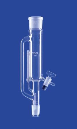 Elszívófej acc. Soxhlethez, elszívó 150 ml, kondenzátor csatlakozás NS 45/40, NS elzárócsappal, DURAN® csőből
