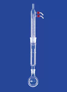 Elszívó gyűszű szilárd anyagokhoz, elszívó 250 ml, kondenzátor csatlakozás NS 29/32, DURAN® csőből