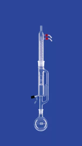 Elosztócső frittel (0. por.) speciális nehéz oldószerekhez,Extraktorhoz 100 ml, DURAN® csőből