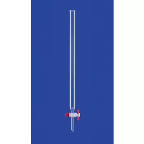   Kromatográfiás oszlop bemélyedésekkel és PTFE elzárócsappal, effektív hossz 200 mm, 35 ml, foglalat NS 14/23, DURAN® csőből