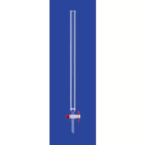   Kromatográfiás oszlop fritt por. 0, PTFE elzárócsap és foglalat NS 14/23, effektív hossz 100 mm, 8 ml, DURAN® csőből