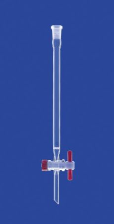 Kromatográfiás oszlop fritt por. 0, PTFE elzárócsap és foglalat NS 14/23, effektív hossz 100 mm, 8 ml, DURAN® csőből