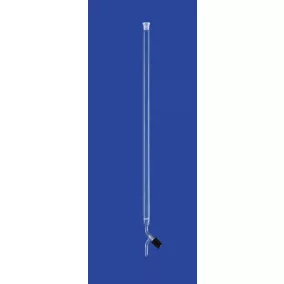   Kromatográfiás oszlop fritt por. 0, PTFE elzárócsap, Csiszolat kúp és foglalat NS 14/23, effektív hossz 200 mm, 35 ml, DURAN® csőből