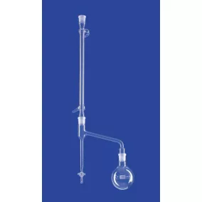   Vízbecslő Dean Stark szerint, űrtartalom 10: 0,1 ml, lombik 500 ml, nulla pont a csapnál, mérőcső elzárócsappal, Liebig