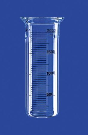 Reaktor, hengeres, DN 100, 2.000 ml, külső/belső átmérő 105/99 mm, magasság kb. 330 mm, lapos aljú, DURAN® csőből készült