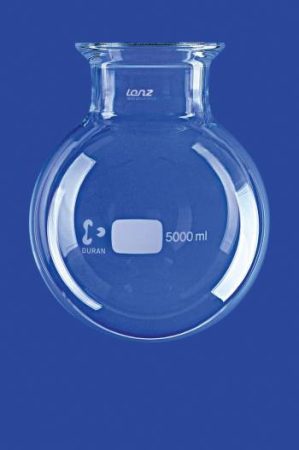 Reaktor, gömb alakú, DN 100, 6.000 ml, külső átmérő 236 mm, magasság kb. 285 mm, DURAN® csőből készült
