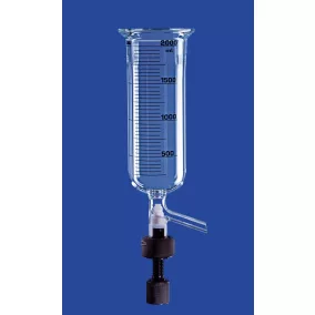   Reaktor, hengeres, elszívó szelep, DN 100 500 ml, külső/belső átmérő 105/99 mm, magasság kb. 260mm, szelep 10mm, DURAN 