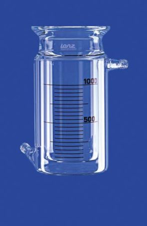 Reaktor,hengeres,termosztatikus köpeny,DN100,1.000ml,külső/belső átmérő 130/99mm,magasság kb.245mm,2 csatlakozó GL18,szállítás