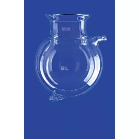    Reaktor, gömb alakú, term. köpeny, DN 200,10.000 ml, külső/belső átmérő 350/275mm, magasság kb. 420mm,2 csatlakozó s KF 15,DURAN