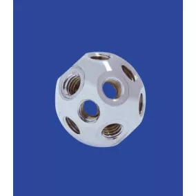   Golyócsomó, 18 csap furattal M 12, csatlakozási szög: 45° - 180°, acél, krómozott