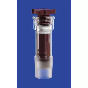   Keverőcsapágy dinamikus kettős tömítéssel, Csiszolat kúp NS 29/32, 10 mm átmérőjű tengelyhez, záró boroszilikát üveg 3.3, tömítés PTFE