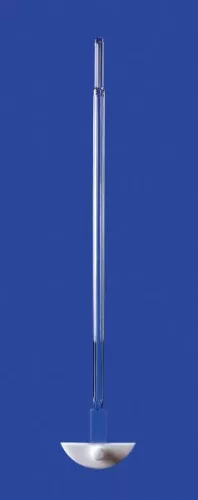 Keverő oldalsó pengével, precíziós kalibrált üvegcsőből, 100 ml-es lombikhoz, NS29/32 csukló, tengely átmérő 10x hossz 310 mm, penge 50x18