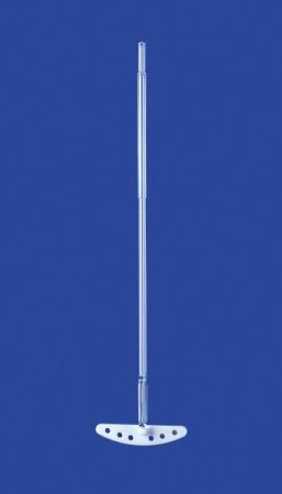 Keverő PTFE lapáttal és csappal, kalibrált üvegcsőből, tengely 10 mm, napló 8x40 mm, 100 ml-es lombikhoz, NS29/32 csatlakozás, hossz