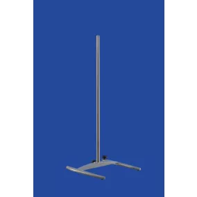   Tartó rúddal, anyaga: rozsdamentes acél, állvány rúd átmérője 25 mm, magasság 1.000 mm, talp H alakú a jó stabilitás érdekében