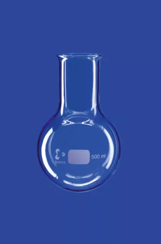 Gömblombik, széles nyakú, 2000 ml, nyak átmérője 50 mm, gyöngyös pereme, DURAN®